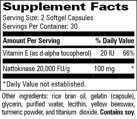 Nattokinase with Vitamin E