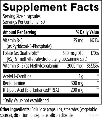 NeuroRenew™ 120 capsules supplement facts image
