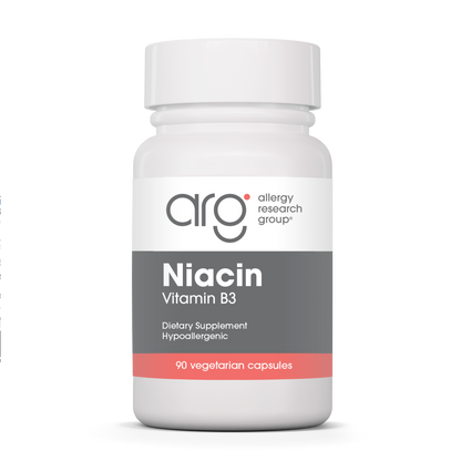Allergy Research Group Niacin - 90 vegetarian capsules bottle front label