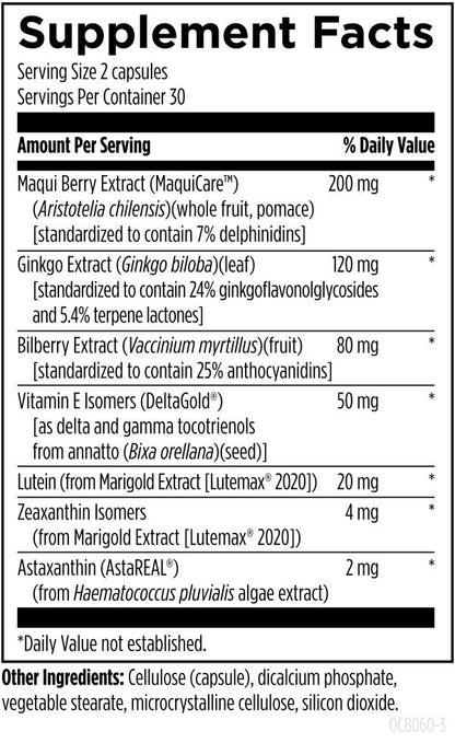 OcuForce™ Blue supplement facts image