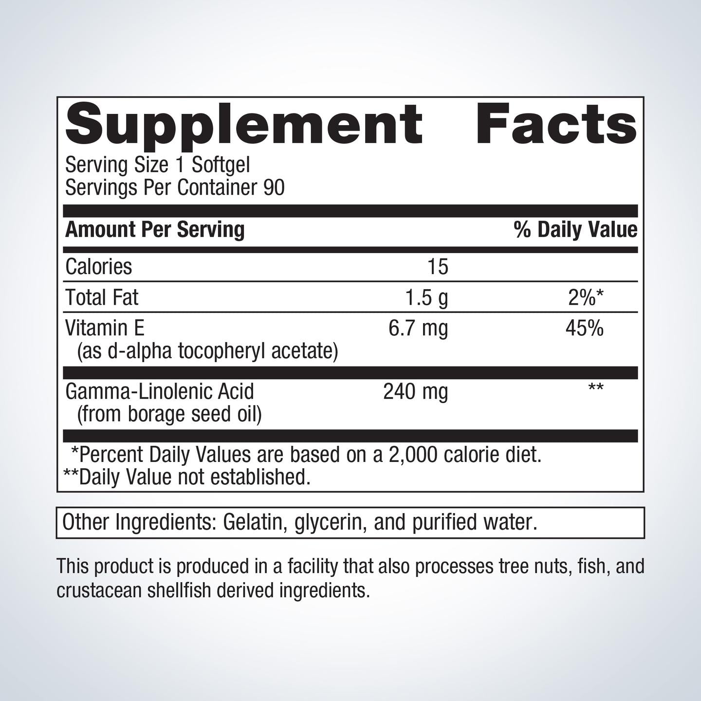 OmegaGenics® Borage Seed GLA Oil 240 mg