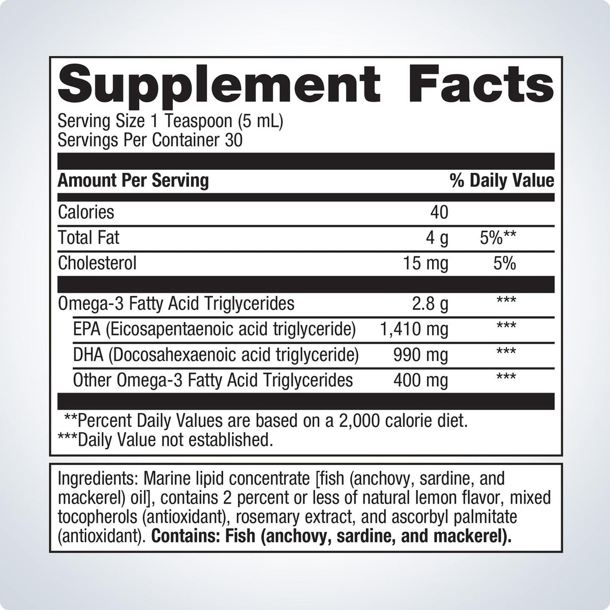 OmegaGenics® Fish Oil EPA-DHA Liquid 2400 mg