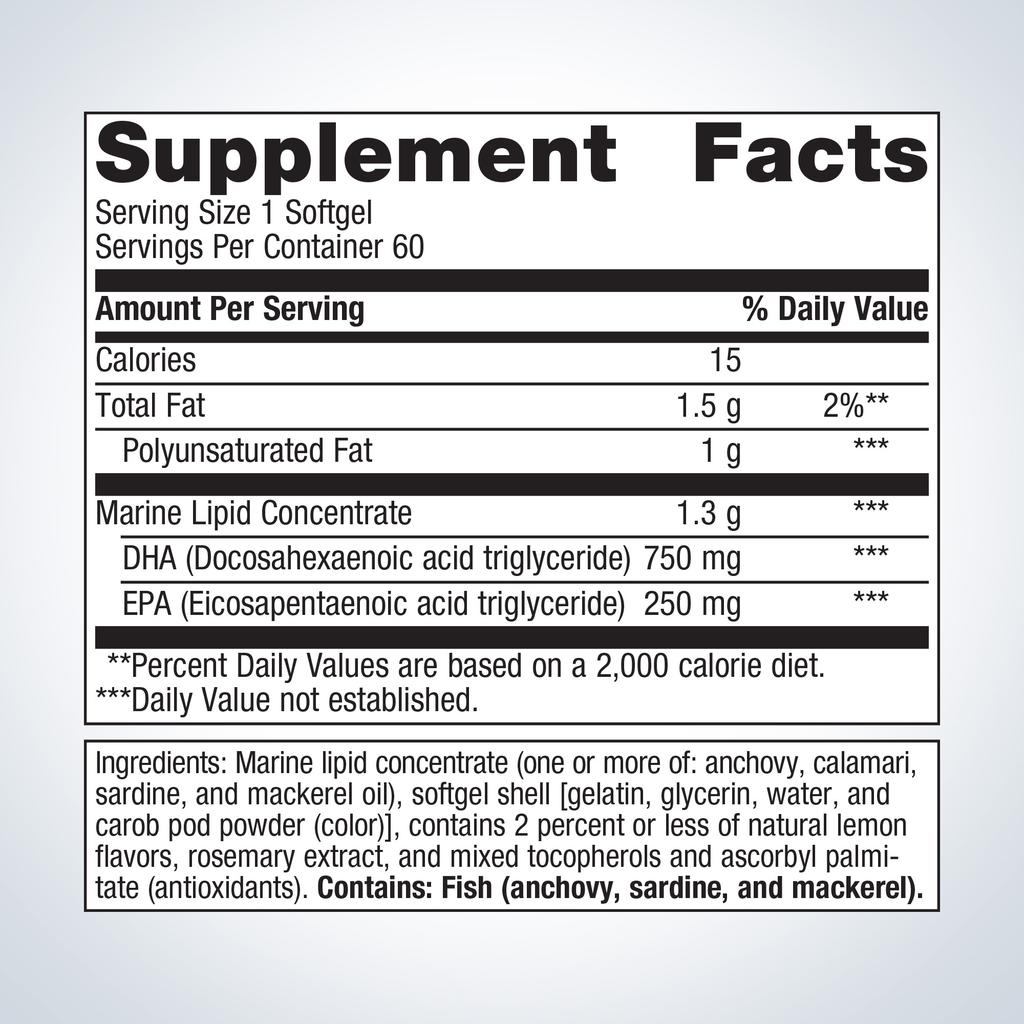 OmegaGenics® Fish Oil Neuro 1000 mg