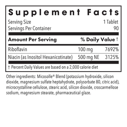 Optimox® ATP Cofactors™ - supplement fact label with Riboflavin and Niacin