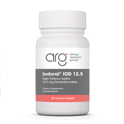 Allergy Research Group Optimox® Iodoral® 12.5 mg - 90 scored tablets bottle front label