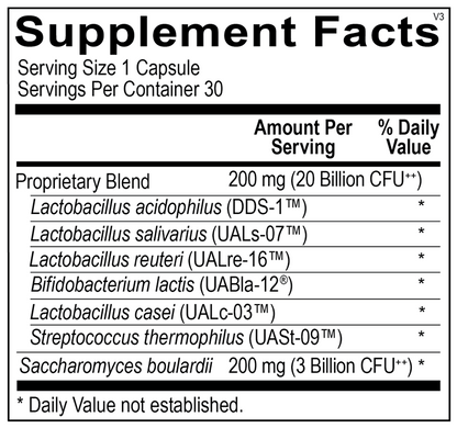 Ortho Biotic® R supplement facts image