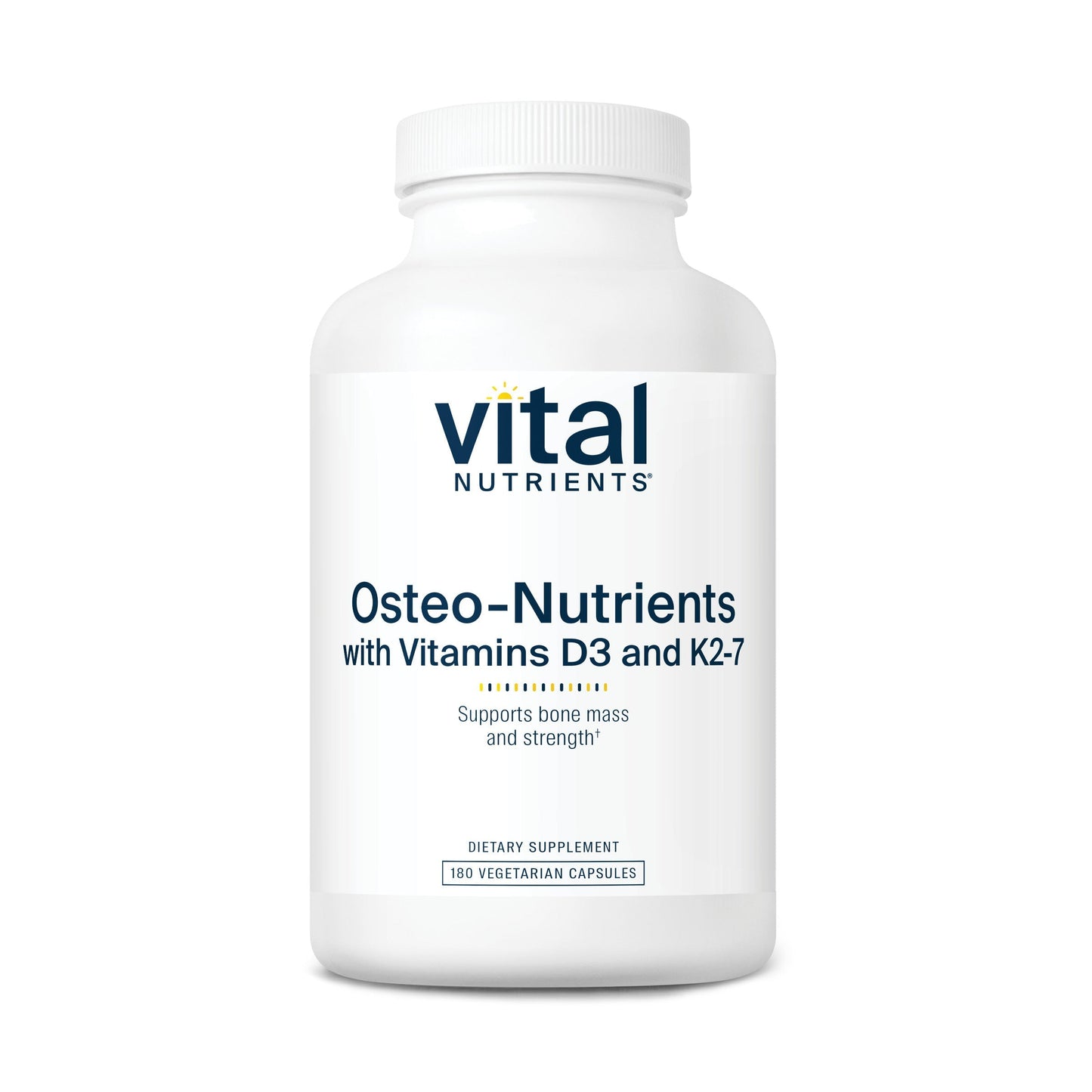 Vital Nutrients Osteo-Nutrients with Vitamins D3 and K2-7 dietary supplement.