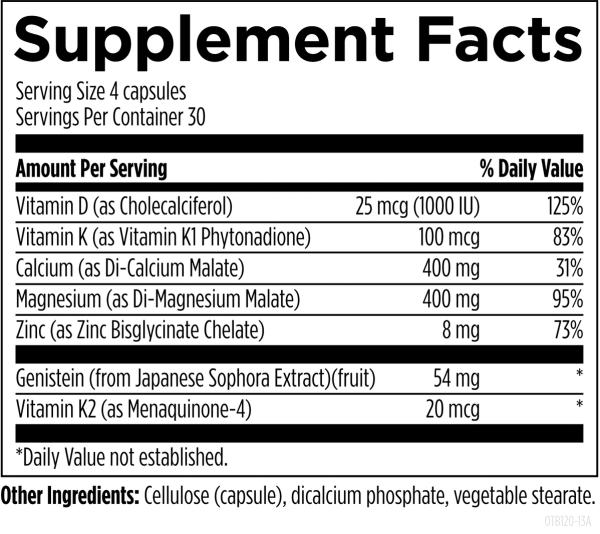 Osteoben® 120 capsules supplement facts image