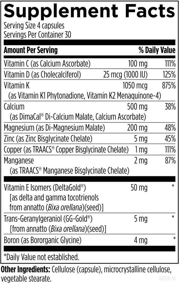 OsteoForce™ 120 tablets supplement facts image