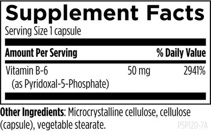P-5-P 120 capsules supplement facts image