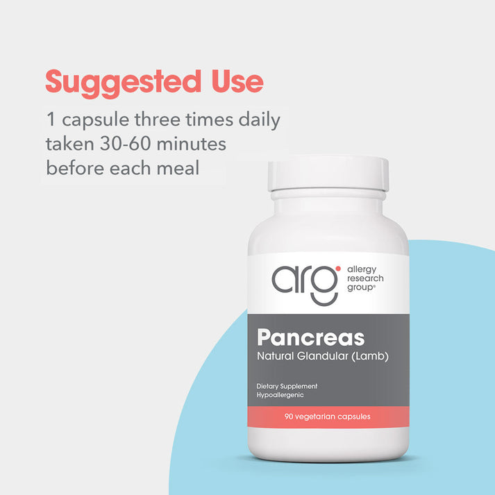 Pancreas Lamb - suggested use: 1 capsule three times daily taken 30-60 minutes before each meal