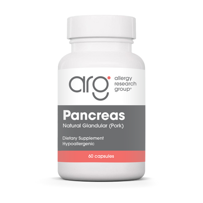 Allergy Research Group Pancreas Pork - 60 capsules bottle front label