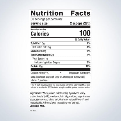 Perfect Protein® Powder - Whey Protein, Vanilla