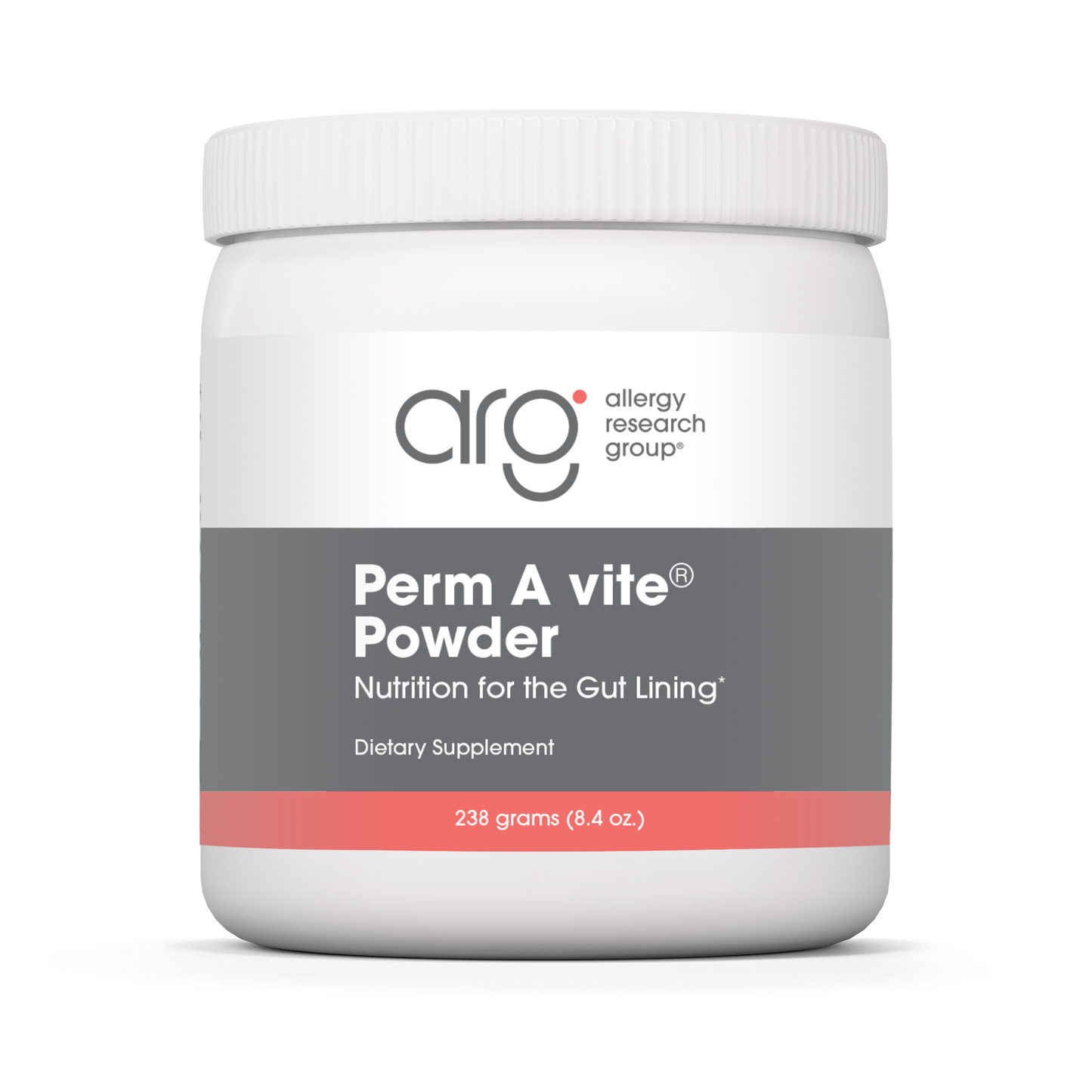 Allergy Research Group Perm A vite Powder jar, 238 grams for gut lining nutrition and gastrointestinal support