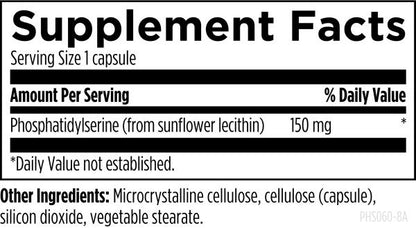 PS 150 60 capsules supplement facts image