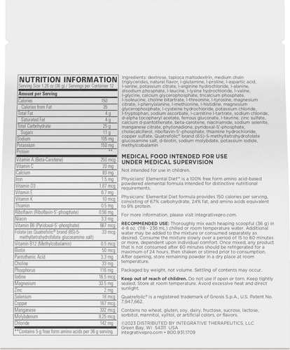 Nature's Way® | Physicians' Elemental Diet, 45.71 oz (1296 g) Sku:11307