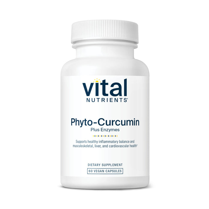 Vital Nutrients Phyto-Curcumin Plus Enzymes dietary supplement.
