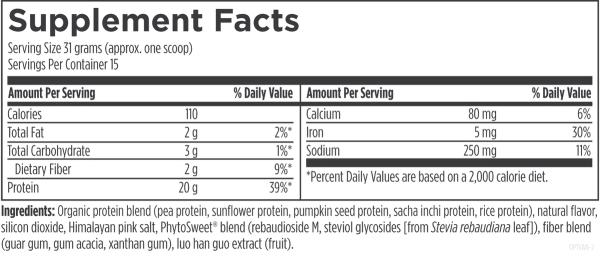 Phytotein™ supplement facts image