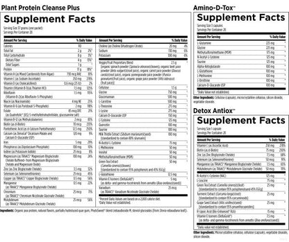 Plant Protein Cleanse Plus Detox Program supplement facts image