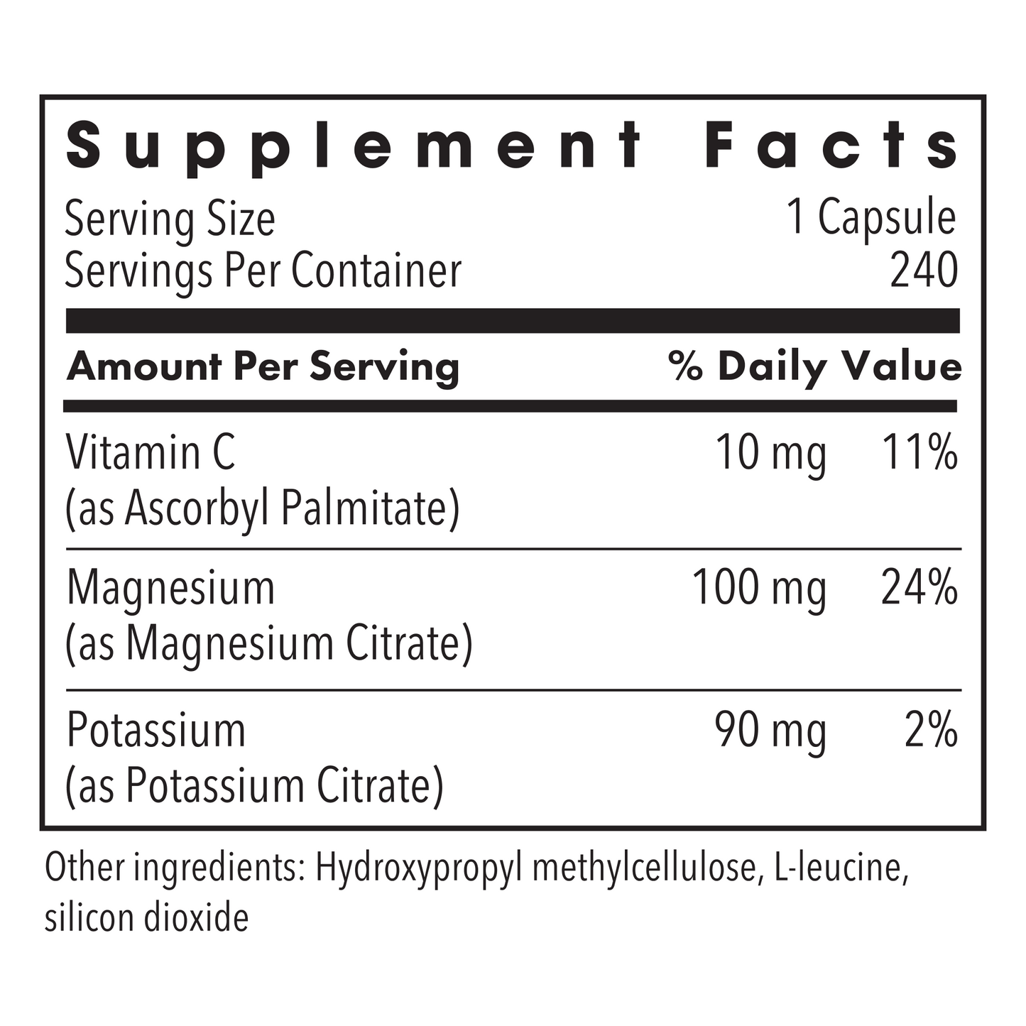 Metabolic Maintenance® Potassium Magnesium Citrate