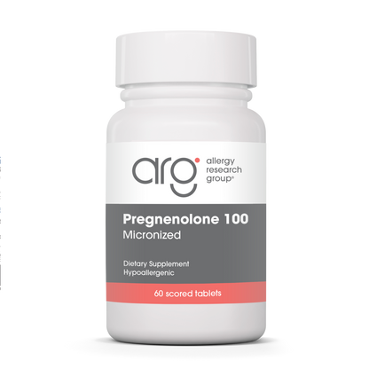 Allergy Research Group Pregnenolone 100 mg - 60 scored tablets bottle front label