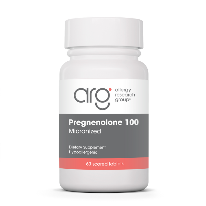 Allergy Research Group Pregnenolone 100 mg - 60 scored tablets bottle front label