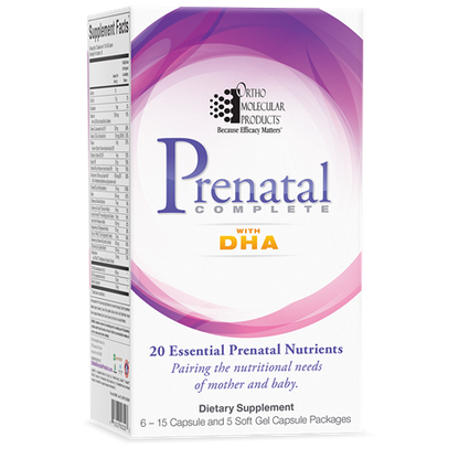 Prenatal Complete with DHA supplement facts image