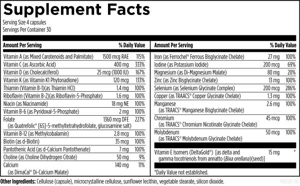 Prenatal Pro™ 120 capsules supplement facts image