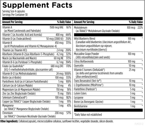 Primal Multi™ 120 capsules supplement facts image