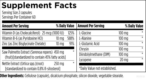 Prostate Supreme™ 120 capsules supplement facts image