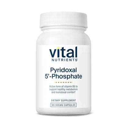 Vital Nutrients Pyridoxal-5 Phosphate 50mg/serving dietary supplement.