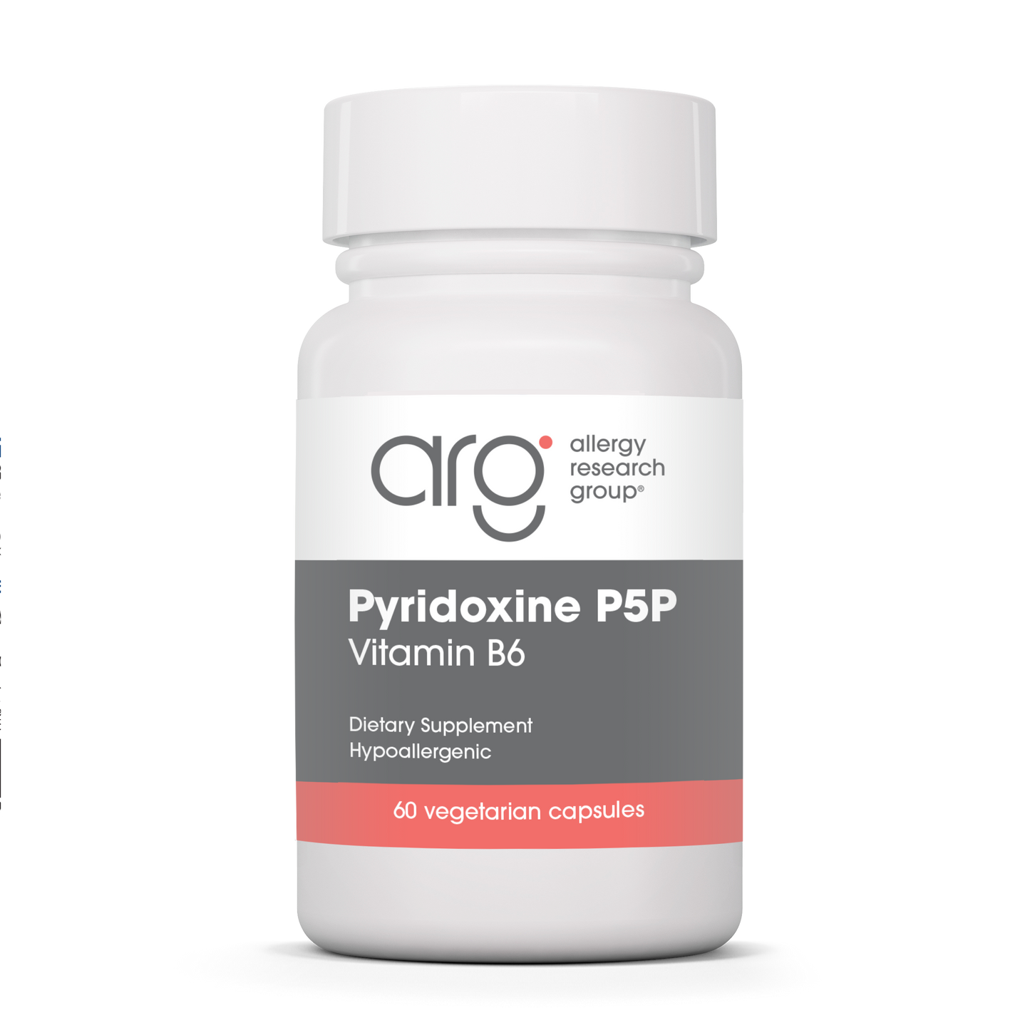 Allergy Research Group Pyridoxine P5P - 60 vegetarian capsules bottle front label