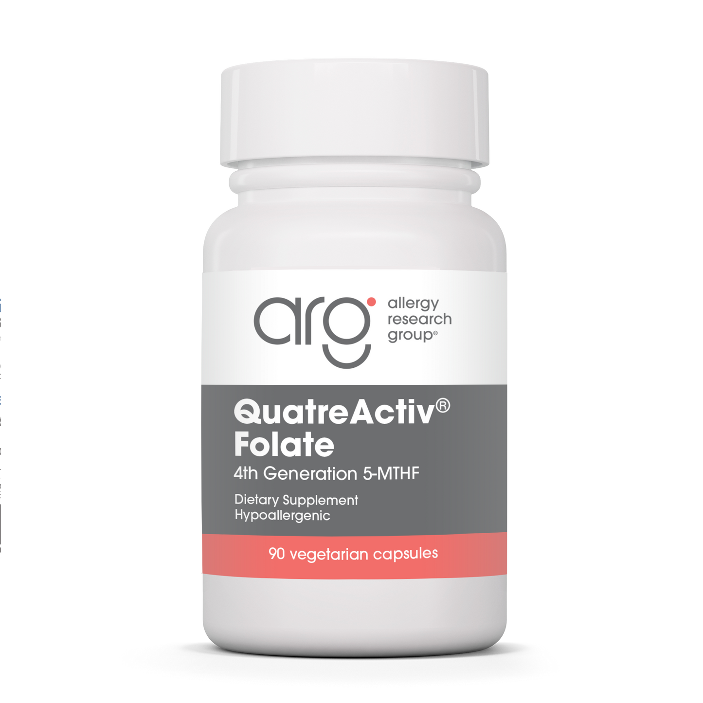 Allergy Research Group QuatreActiv® Folate - 90 vegetarian capsules bottle front label