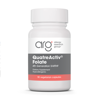 Allergy Research Group QuatreActiv® Folate - 90 vegetarian capsules bottle front label