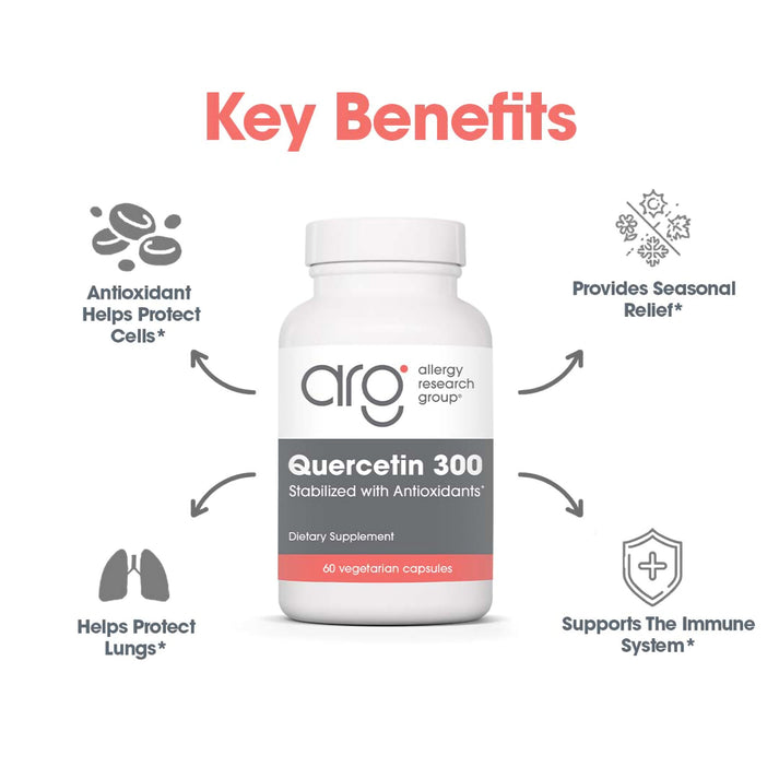 Quercetin 300 - suggested use: 1 or 2 capsules one to three times daily with meals