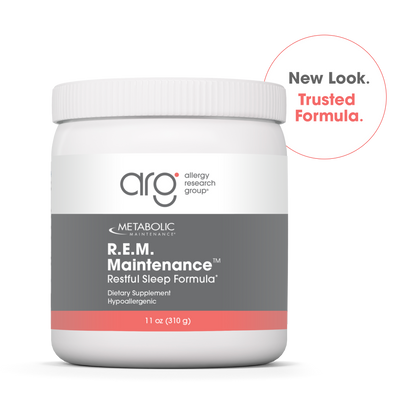 Metabolic Maintenance R.E.M. Maintenance restful sleep formula bottle with New Look Trusted Formula badge