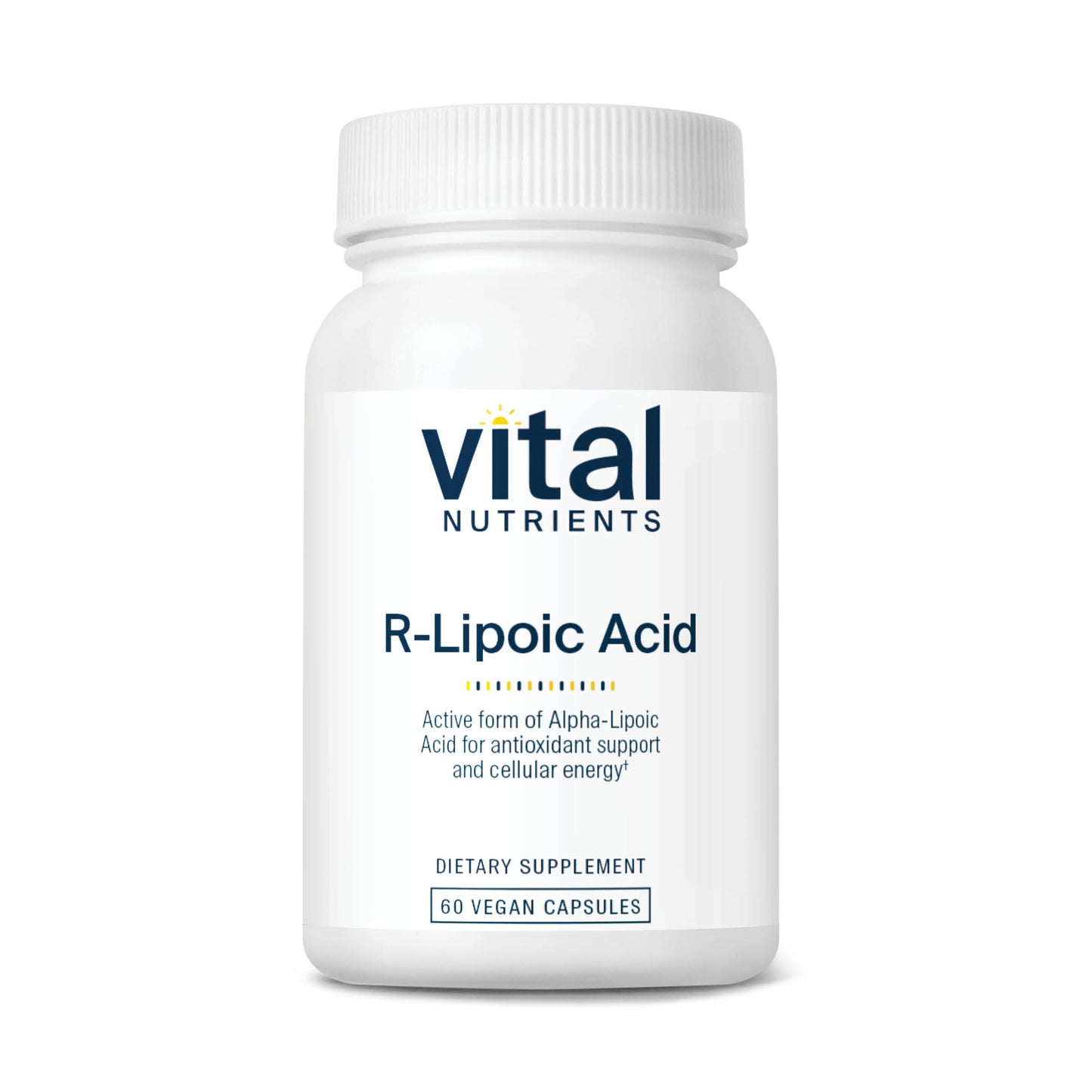 Vital Nutrients R-Lipoic Acid supplement.