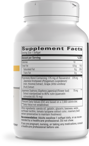 Nature's Way® | Resveratrol Ultra HP - right side of pack Sku:75836
