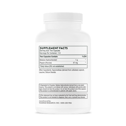 Betaine HCL & Pepsin