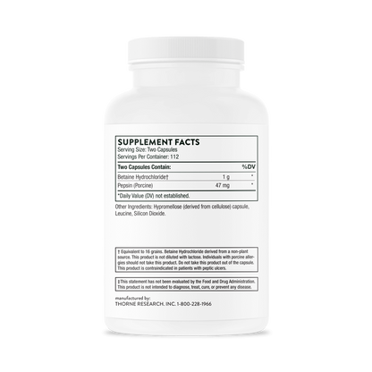 Betaine HCL & Pepsin