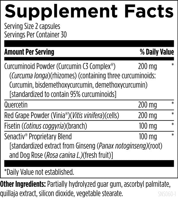 Senolytic Synergy™ supplement facts image