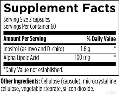 Sensitol™ 120 capsules supplement facts image