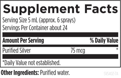 Silvercillin™ Spray 4 fl oz (118 mL) liquid supplement facts image