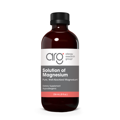 Allergy Research Group Solution of Magnesium - 236 mL (8 fl. oz.) bottle front label