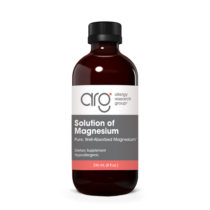 Allergy Research Group Solution of Magnesium - 236 mL (8 fl. oz.) bottle front label