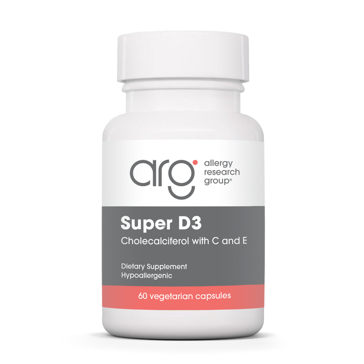 Allergy Research Group Super D3 - 60 vegetarian capsules bottle front label