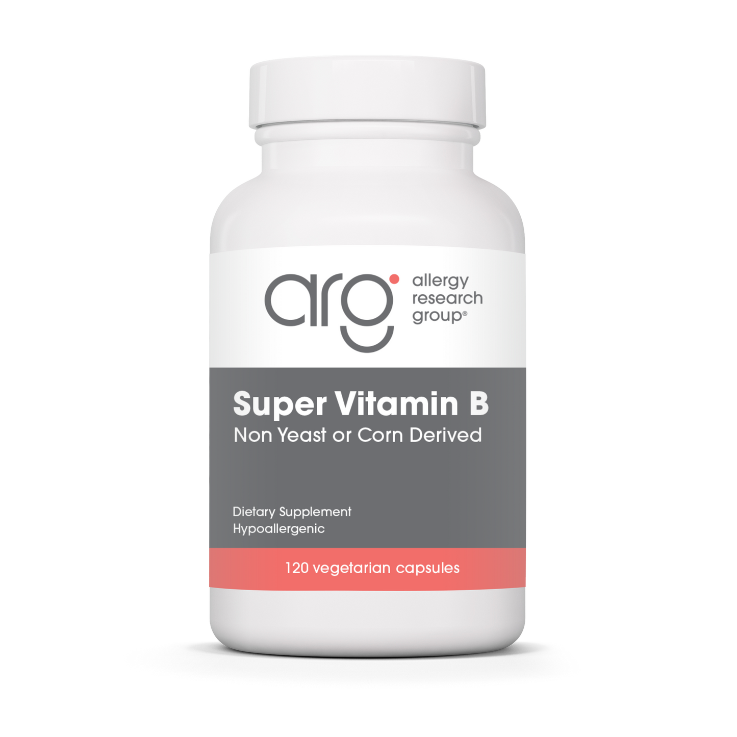 Allergy Research Group Super Vitamin B - 120 vegetarian capsules bottle front label