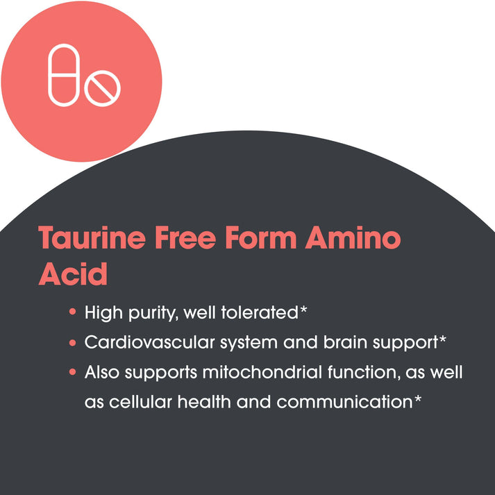 Taurine 500 mg - suggested use: 1 capsule twice daily between meals