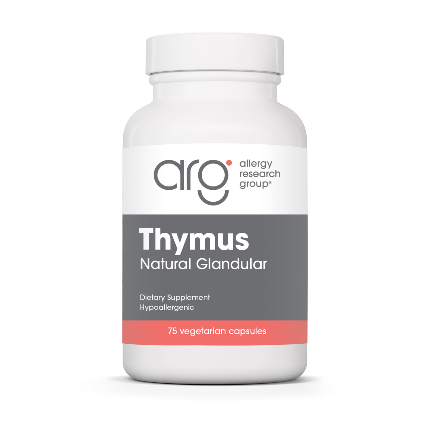 Allergy Research Group Thymus - 75 vegetarian capsules bottle front label