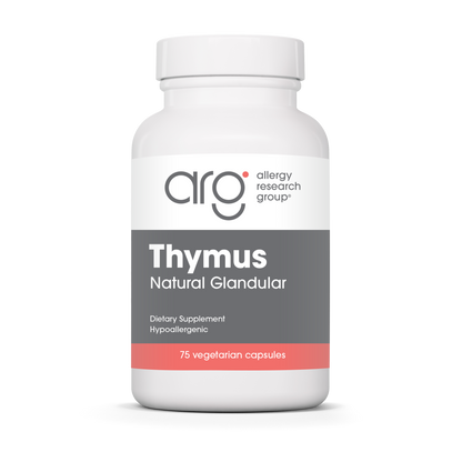 Allergy Research Group Thymus - 75 vegetarian capsules bottle front label
